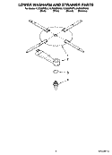 LOWER WASHARM AND STRAINER PARTS Diagram and Parts List for KUDI02IRWH4  KitchenAid Dishwasher