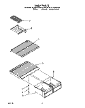 SHELF Diagram and Parts List for RT16DKYXW00  Roper Refrigerator