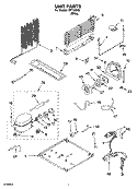 UNIT PARTS Diagram and Parts List for IMT188300  Inglis Refrigerator