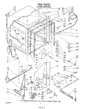 TUB , LIT/OPTIONAL Diagram and Parts List for DU7216XS0  Whirlpool Dishwasher