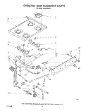 COOKTOP AND MANIFOLD , LITERATURE AND OPTIONAL Diagram and Parts List for SF3004SRW1  Whirlpool Range