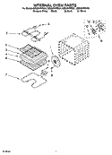 INTERNAL OVEN PARTS Diagram and Parts List for GBD307PRB01  Whirlpool Wall Oven