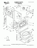 CABINET PARTS Diagram and Parts List for WED5510VQ1  Whirlpool Dryer