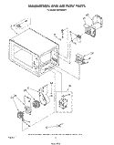 MAGNETRON AND AIR FLOW Diagram and Parts List for MW1500XP1  Whirlpool Microwave