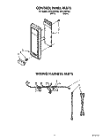 CONTROL PANEL, WIRING HARNESS Diagram and Parts List for MT9160XYB2  Whirlpool Microwave