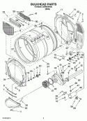 BULKHEAD PARTS Diagram and Parts List for CGW9100VQ0  Whirlpool Dryer
