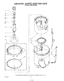 AGITATOR, BASKET AND TUB Diagram and Parts List for KAWE700TWH0  KitchenAid Washer