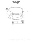 HEATER PARTS Diagram and Parts List for IUD6100YW0  Whirlpool Dishwasher