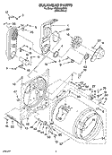BULKHEAD PARTS Diagram and Parts List for WGD5830SW0  Whirlpool Dryer