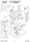 TOP AND CONSOLE, LIT/OPTIONAL Diagram and Parts List for LGT6634AN1  Whirlpool Dryer