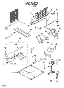 UNIT PARTS Diagram and Parts List for IMT186301  Inglis Refrigerator