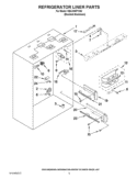 REFRIGERATOR LINER PARTS Diagram and Parts List for KBLO36FTX04  KitchenAid Refrigerator