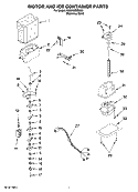 MOTOR AND ICE CONTAINER PARTS Diagram and Parts List for KSBP25INSS02  KitchenAid Refrigerator