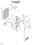 AIR FLOW PARTS Diagram and Parts List for GD5PHAXMS00  Whirlpool Refrigerator
