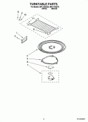TURNTABLE PARTS Diagram and Parts List for MH1170XST4  Whirlpool Microwave
