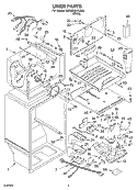 LINER Diagram and Parts List for 5GR9SHKXLQ00  Whirlpool Refrigerator