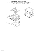 INTERNAL OVEN Diagram and Parts List for RBD275PDQ12  Whirlpool Wall Oven