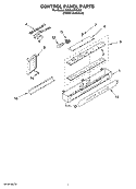 CONTROL PANEL PARTS Diagram and Parts List for KSSS48FMXO3  KitchenAid Refrigerator