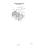 LOWER DOOR Diagram and Parts List for B9458B4  Roper Wall Oven