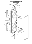Part Location Diagram of 2216811W Whirlpool Freezer Door (Includes Item 8