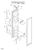 FREEZER DOOR Diagram and Parts List for 7ED22PQXFW00  Whirlpool Refrigerator