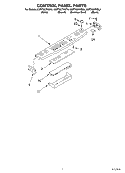 CONTROL PANEL Diagram and Parts List for KGRT607HBS9  KitchenAid Range