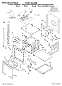 OVEN, LITERATURE Diagram and Parts List for KEBC107KBL1  KitchenAid Wall Oven