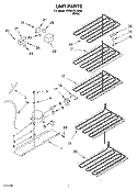 UNIT Diagram and Parts List for EV201FXJW00  Whirlpool Freezer