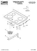 COOKTOP PARTS Diagram and Parts List for TES356RD2  Estate Range