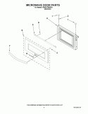 MICROWAVE DOOR PARTS Diagram and Parts List for KBHS179SSS03  KitchenAid Microwave