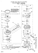 PUMP AND MOTOR Diagram and Parts List for DU925QWDB4  Whirlpool Dishwasher