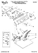 TOP AND CONSOLE, LIT/OPTIONAL Diagram and Parts List for LGT7646AZ2  Whirlpool Dryer