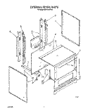 EXTERNAL OVEN Diagram and Parts List for SF0100SRW9  Whirlpool Range