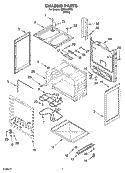 CHASSIS PARTS Diagram and Parts List for IER310RW2  Inglis Range