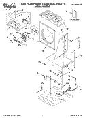 AIR FLOW AND CONTROL PARTS Diagram and Parts List for AD50DSL5  Whirlpool Dehumidifier
