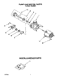 PUMP AND MOTOR, MISCELLANEOUS Diagram and Parts List for TUD2000W5  Whirlpool Dishwasher