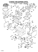 CABINET AND STIRRER PARTS Diagram and Parts List for KBHC179JSS03  KitchenAid Microwave Oven Combo