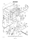 TUB , LITERATURE AND OPTIONAL Diagram and Parts List for DU8000XR1  Whirlpool Dishwasher