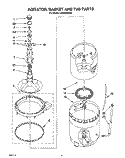 AGITATOR, BASKET AND TUB Diagram and Parts List for LSR5233AN0  Whirlpool Washer