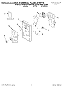 CONTROL PANEL PARTS Diagram and Parts List for YKHMS147HWH2  KitchenAid Microwave