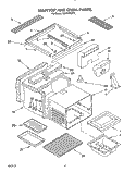 MAINTOP AND OVEN Diagram and Parts List for SS373PEXT0  Whirlpool Range