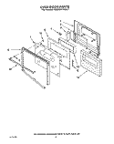 OVEN DOOR Diagram and Parts List for KEMI371XBL1  KitchenAid Microwave Oven Combo