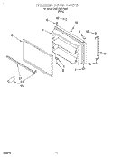 FREEZER DOOR, LIT/OPTIONAL Diagram and Parts List for 3VET23DKFW02  Whirlpool Refrigerator