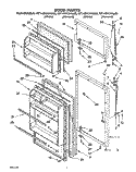 DOOR Diagram and Parts List for RT14DKYAW00  Roper Refrigerator
