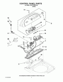 CONTROL PANEL PARTS Diagram and Parts List for 7MWTW7800XW0  Whirlpool Washer
