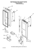 REFRIGERATOR DOOR PARTS Diagram and Parts List for GX2FHDXVY07  Whirlpool Refrigerator