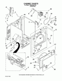 CABINET PARTS Diagram and Parts List for YWGD5300VW0  Whirlpool Dryer
