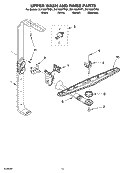 UPPER WASH AND RINSE PARTS Diagram and Parts List for DU1100XTPB1  Whirlpool Dishwasher