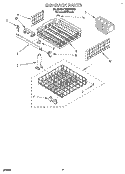DISHRACK Diagram and Parts List for WU5750Y3  Roper Dishwasher