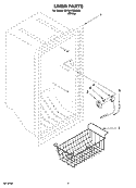 LINER PARTS Diagram and Parts List for EV161FZRQ00  Whirlpool Freezer
